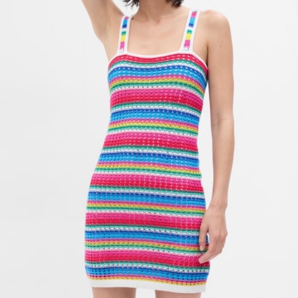 GAP Women’s Multicolor Crochet Mini Dress Size Medium